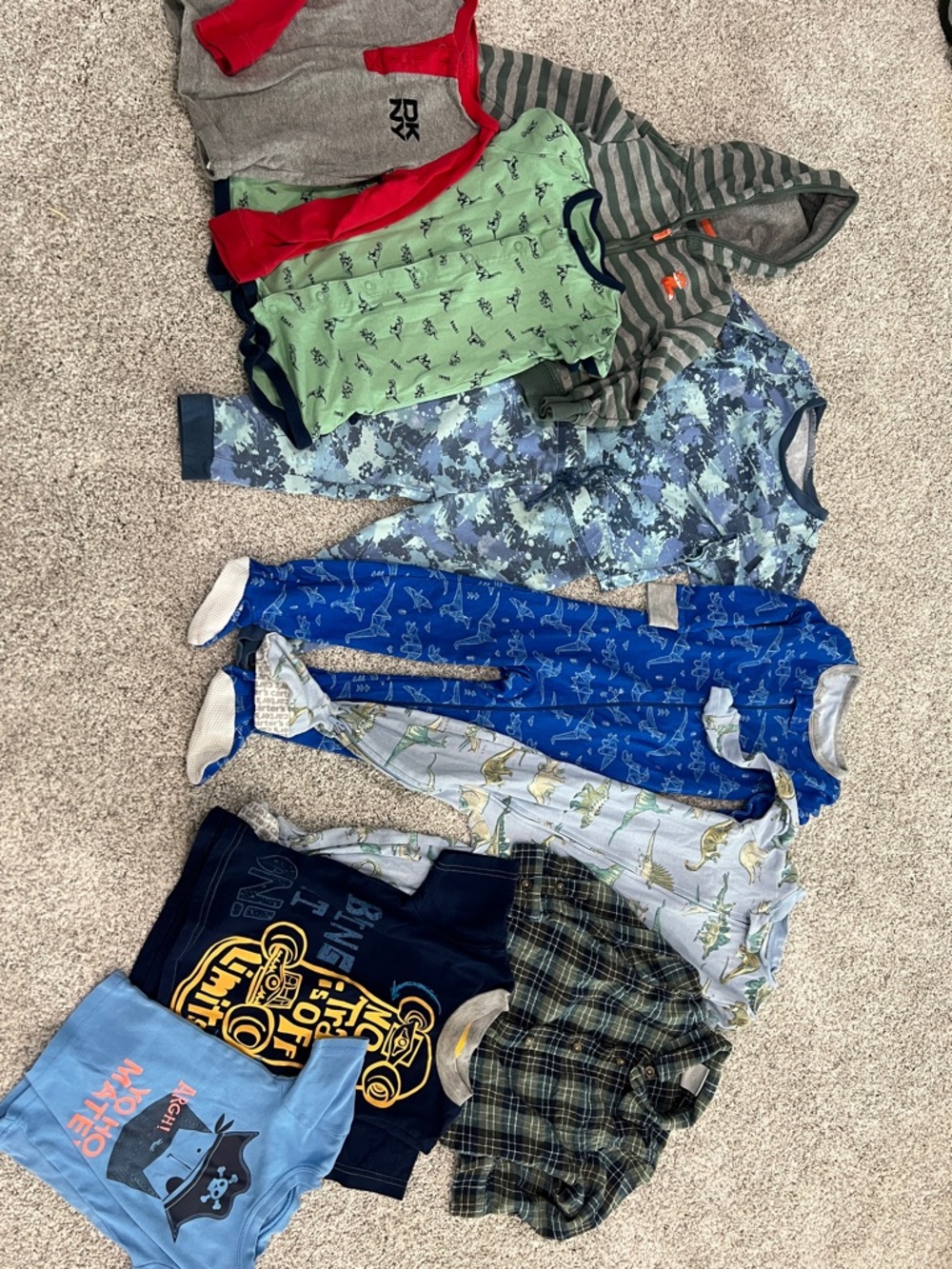 Kids Short Sleeve Tee and Top Mix - Blue & Green Styles